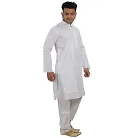 HUZUR Men's Cotton Solid Straight Kurta Pyjama Set| Ethnic Wear|Traditional Wedding Wear - D-51115-42-thumb1