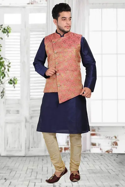 Hot Selling Silk Kurta Sets For Men 