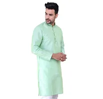 HUZUR Mens Silk Kurta (X-Large, Green)-thumb2