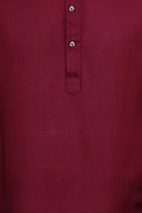 Stylish Festive Wear Cotton Blend Solid Kurta Pajama Set For Men-thumb1