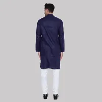 Stylish Festive Wear Cotton Blend Solid Kurta Pajama Set For Men-thumb2