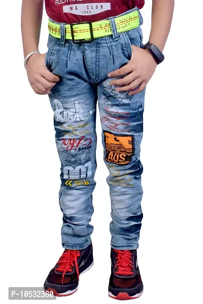 Stylish Navy Blue Denim Regular Fit Jeans Baby Boys And Kids-thumb0