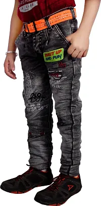 Stylish Black Denim Regular Fit Jeans Baby Boys And Kids-thumb2