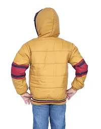 Stylish Yellow Nylon Self Pattern Jackets For Boys-thumb1