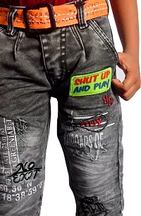 Stylish Black Denim Regular Fit Jeans Baby Boys And Kids-thumb3