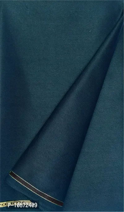 Men Morpich Blue Color Trouser Fabric and Self Design Pattern Plain Light Pista Green Color Shirt Fabric-thumb5