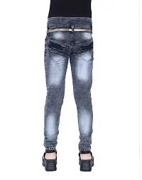 Elegant Black Denim Embellished Jeans For Girls-thumb1