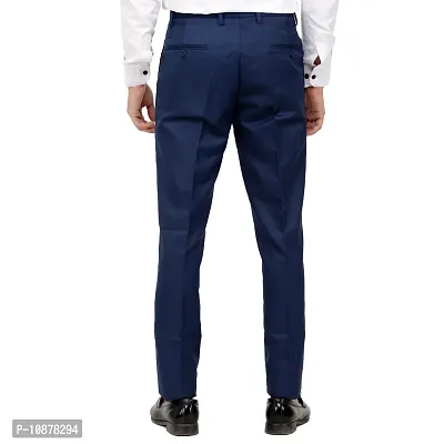 Navy Blue Polyester Blend Low Rise For Men-thumb4