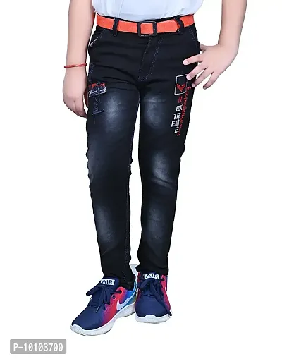 Trendy Boys Black Regular Fit Jeans Pack of 1-thumb0