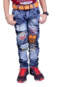 Stylish Blue Denim Regular Fit Jeans Combo Baby Boys Pack Of 2-thumb1