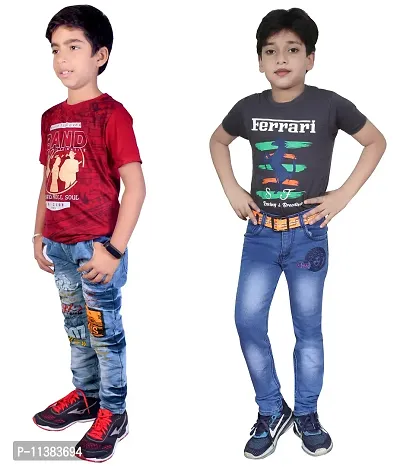 Boy Stylish Regular Fit Jeans Pack of 2-thumb4