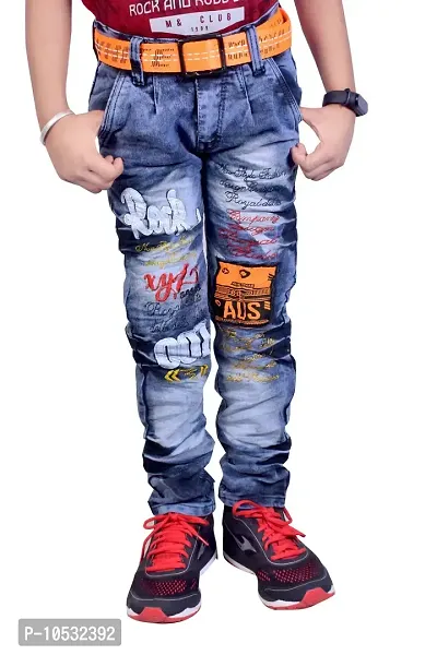 Stylish Navy Blue Denim Regular Fit Jeans Combo Baby Boys Pack Of 2-thumb2
