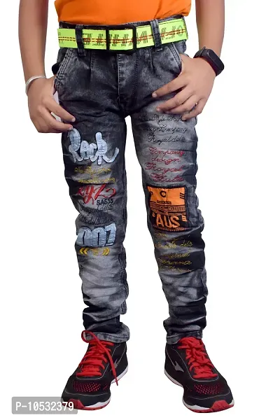 Stylish Black Denim Regular Fit Jeans Baby Boys And Kids-thumb0