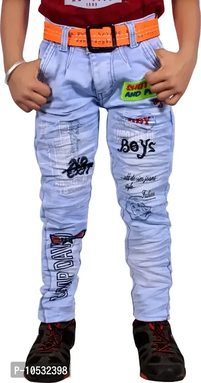 Stylish Navy Blue Denim Regular Fit Jeans Combo Baby Boys Pack Of 2-thumb2