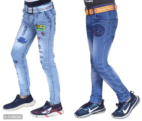 Boy Stylish Regular Fit Jeans Pack of 2-thumb3