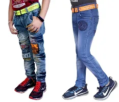 Boy Stylish Regular Fit Jeans Pack of 2-thumb2
