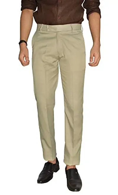 Solid Men Brown Regular Fit Cotton Casual Pant at Rs 250 in Bhilwara | ID:  2851528600173