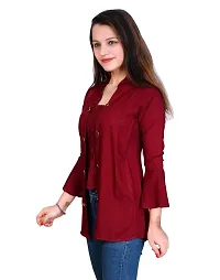 SNIFFY Kids Solid top for Girls(TP-605-MAROON-13) Red-thumb1