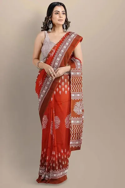 Trending Cotton Saree with Blouse piece 