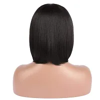 Samyak Women and Girls Full Head Synthetic Short Bob Style Cosplay Party Replacement Hair Wig , Natural Black,F3-thumb1