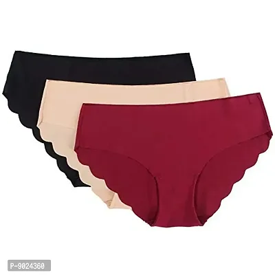 Buy Amkasy Seamless Mid-Rise Panties No Show Laser Cut Hipster Brief  Underwear (Combo of 3) Online In India At Discounted Prices