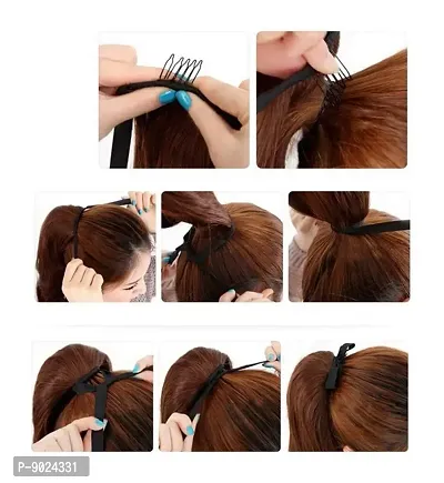 Daikokuten Women's Synthetic Stylish Long Ponytail Hair Extension (Natural Brown)-thumb2