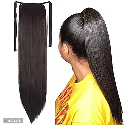 Daikokuten Women's Synthetic Stylish Long Ponytail Hair Extension (Natural Brown)-thumb0