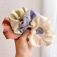 Samyak Silk Satin Scrunchies For Women and Girls , Pack of 12-thumb1