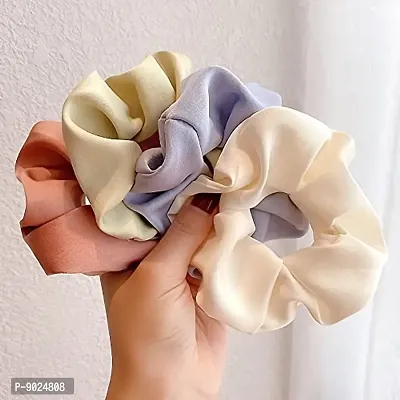 Samyak Silk Satin Scrunchies For Women and Girls , Pack of 12-thumb2