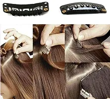 Samyak 3 4Th Head Covering Wavy Curly Clip In Hair Extensions And Wigs For Women And Girls Natural Brown Hair Care Hair Extensions-thumb1