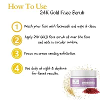 GLAM HERBS 24k Gold Face Scrub for Glowing  Radiant Skin | Tan Removal, Exfoliation  Blackhead Removal | Saffron Enriched | Gentle Deep Scrub for Women  Men | All Skin Types | 100g-thumb4