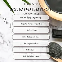 GLAM HERBS Activated Bamboo Charcoal Face Wash - Deep Cleansing, Detoxifying, and Purifying Facial Cleanser for All Skin Types 100ml-thumb3