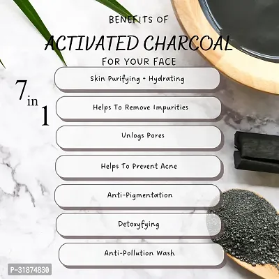 GLAM HERBS Activated Bamboo Charcoal Face Wash - Deep Cleansing, Detoxifying, and Purifying Facial Cleanser for All Skin Types 100ml-thumb4