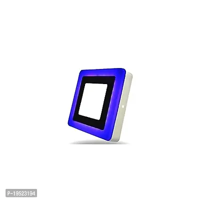 6W LED Side Blue Square Surface Panel Light Ceiling 3D Effect Lighting (Double Color)-thumb0