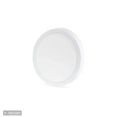 8 Watt Round LED Surface Panel Light for POP And False Ceiling - Cool White (Pack of 2)-thumb0