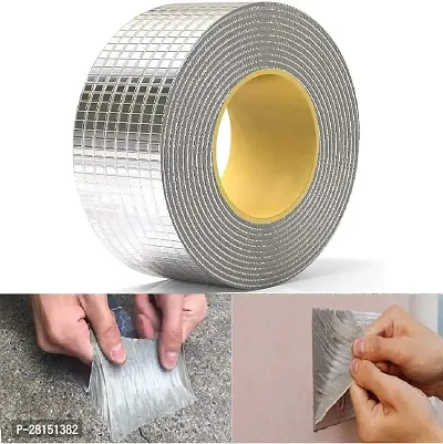 Butyl Tape Waterproof Sealing Tape Aluminum Foil, for RV Repair, Window, Silicone, Glass  EDPM Roof Leak Patching, Boat and Pipe Sealing, Silver For Quick Repair-thumb0
