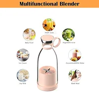 Portable Blender - USB Rechargeable Personal Blender with 4 Large Blades for Smoothies + Shakes + More - Handheld Mini Juicer Mixer for Sports | Travel | Gym | Compact Design For Flexible Use-thumb1