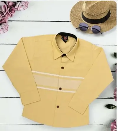 Stylish Solid Long Sleeve Shirt For Boys