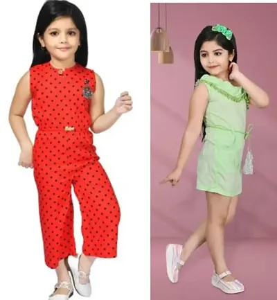 Fabulous Rayon Jumpsuits For Girls Pack Of 2