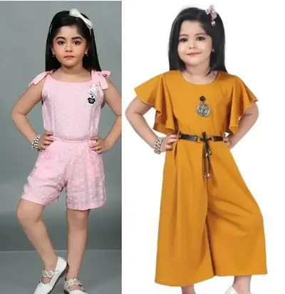 Fabulous Rayon Jumpsuits For Girls Pack Of 2