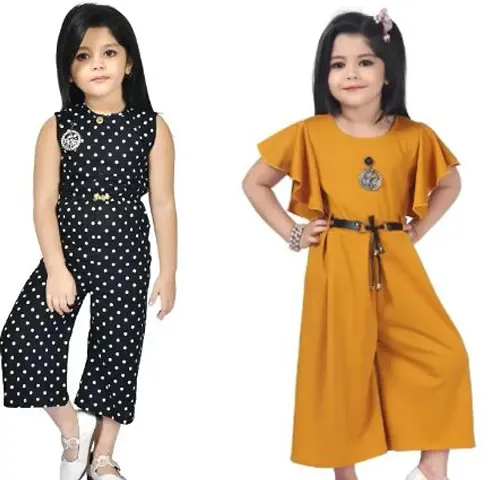 Girls Rayon Jumpsuits Combo