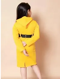 Fabulous Yellow Viscose Rayon Solid Bodycon Dress For Girls-thumb1