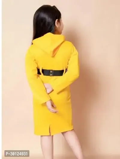 Fabulous Yellow Viscose Rayon Solid Bodycon Dress For Girls-thumb2