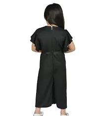 Fabulous Black Polycotton Printed Jumpsuits For Girls-thumb1