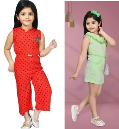 Fabulous Rayon Jumpsuits For Girls Pack Of 2