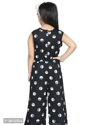 Fabulous Black Rayon Printed Jumpsuits For Girls-thumb2