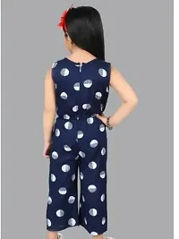 Fabulous Blue Rayon Printed Jumpsuits For Girls-thumb1