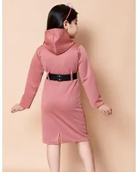 Fabulous Pink Viscose Rayon Solid Bodycon Dress For Girls-thumb1