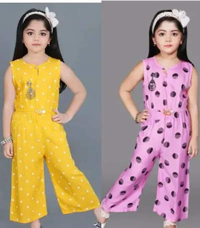 Fabulous Rayon Jumpsuits For Girls Pack Of 2