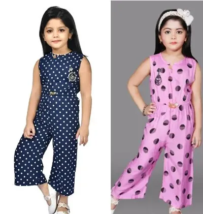 Fabulous Rayon Jumpsuits For Girls Pack Of 2